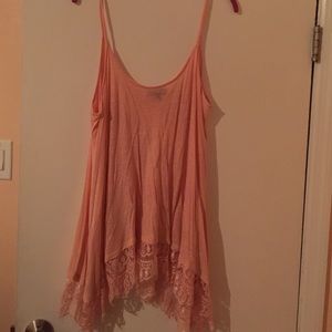 Coral flowy top
