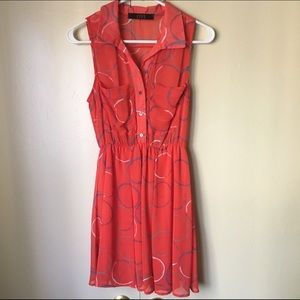 Orange Sleeveless Dress size small