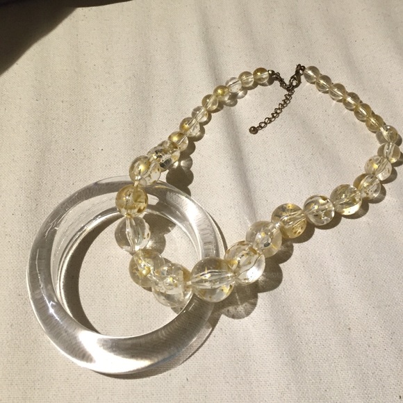 Bundle - Clear Glass-like Necklace & Bangle