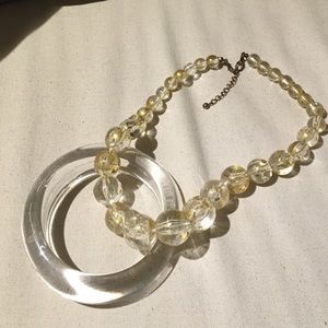 Bundle - Clear Glass-like Necklace & Bangle