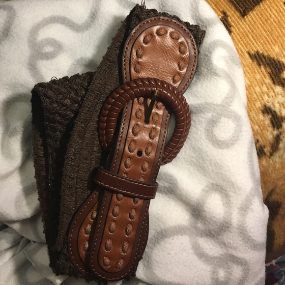 Caribbean Joe Woven Belt &Leather Buckle
