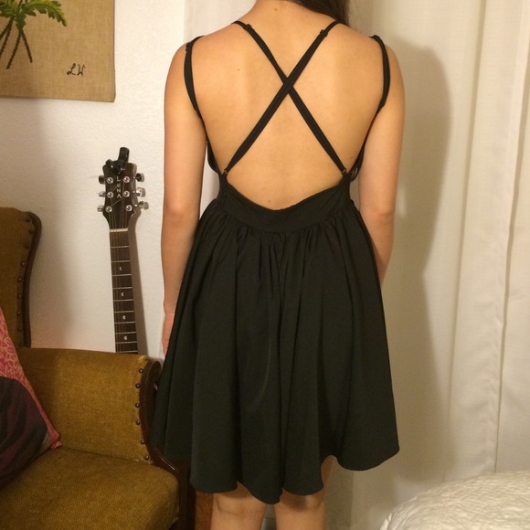 Black strappy dress
