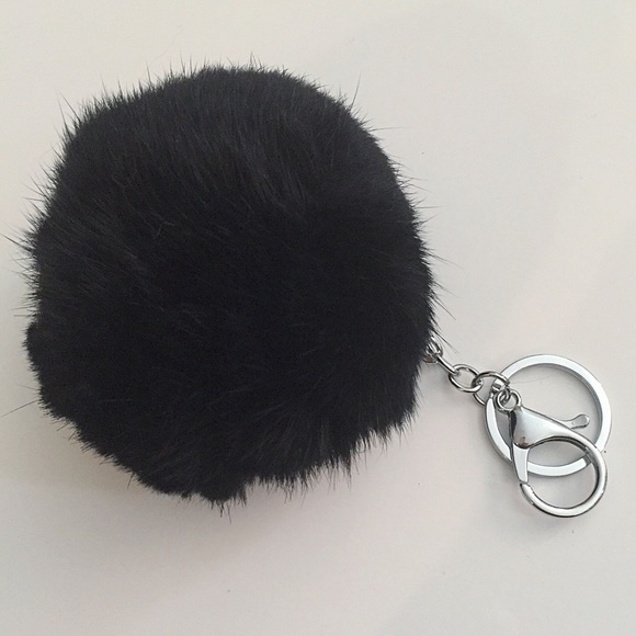 Fur pom pom bag charm - Picture 1 of 1