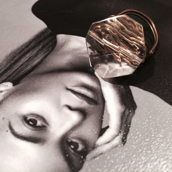 COVETED FACETED CRYSTAL WIRE RING