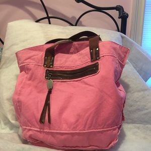 Juicy couture large pink canvas tote bag