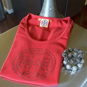 WKEND SALE!! Tory burch rhinestone logo tank