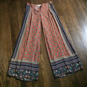 Anthropologie Tiled Wide Leg Pants