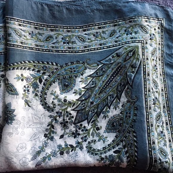 Handmade 100% screen printed silk scarf