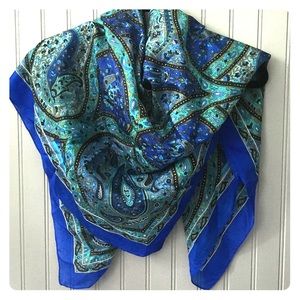 Handmade 100% printed silk scarf