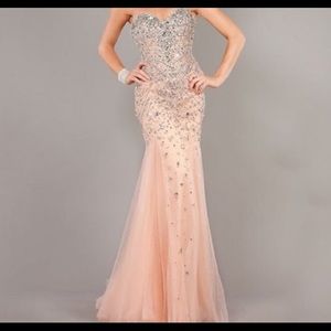 Light pink prom dress