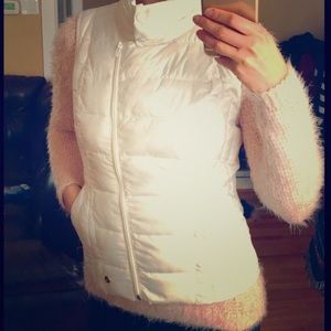NWT Bebe white puffer vest