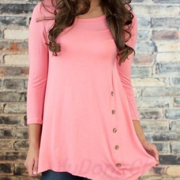 Pink quarter sleeve top