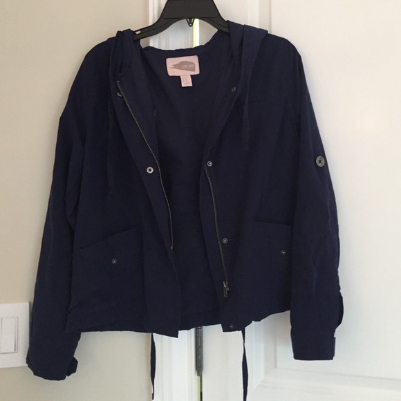 Blue Faux Suede Jacket