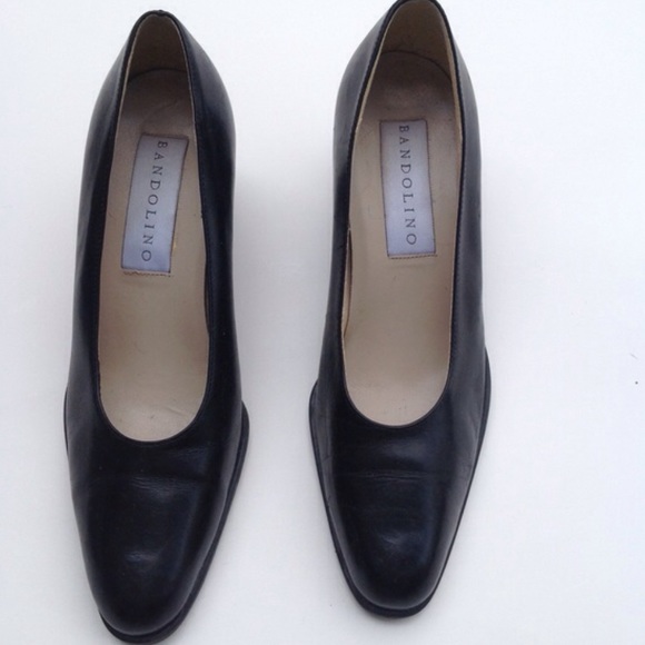 Bandolino leather chunky heel pumps shoes 7