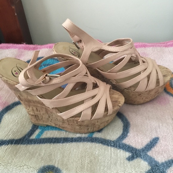 Cute soft pink wedges!