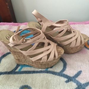 Cute soft pink wedges!