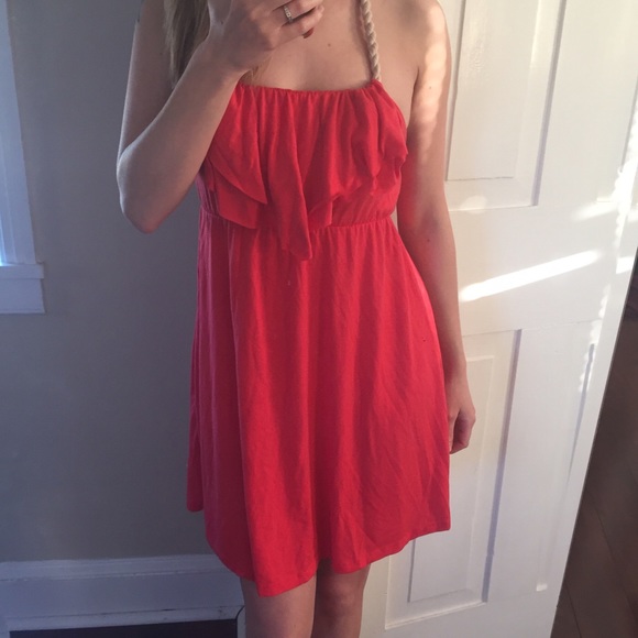 BOGO SALE! 💕 Red Halter Dress Rope Detail - Picture 3 of 4