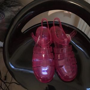 Pink jelly sandals