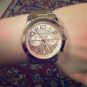 Michael Kors Rose Gold-Tone Stainless Steel Watch