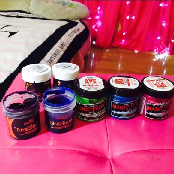 Hair dye (7)  - pink, purple, teal, green, blue
