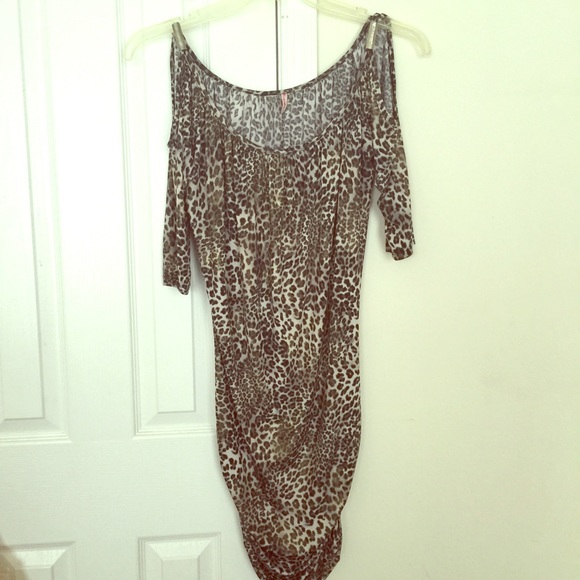 Black & Grey Cheetah Club Dress!