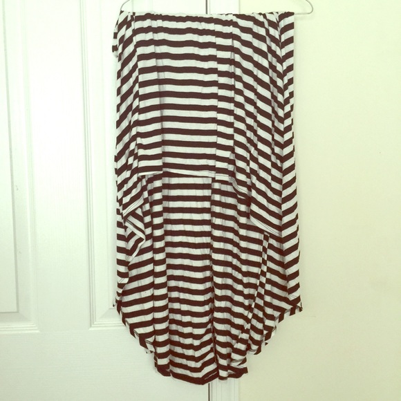 High Low, Black & White Striped Skirt!