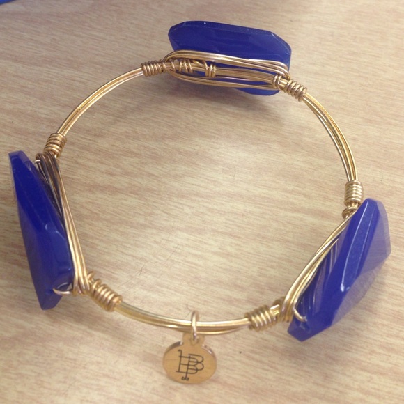 Bourbon and Bowties Jewelry - Blue and gold bracelet