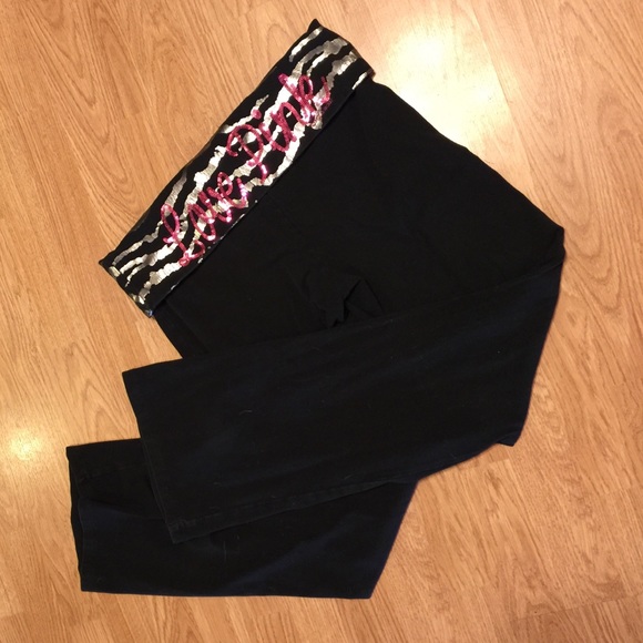 PINK Victoria's Secret Black Yoga Pants