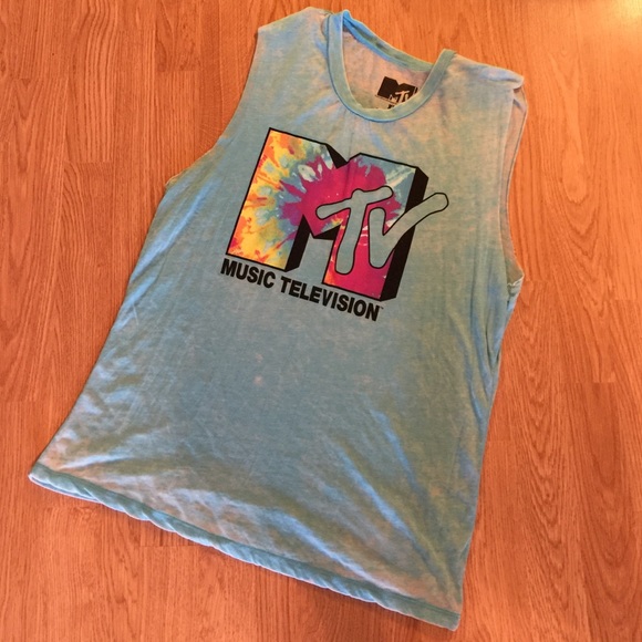 Sleeveless Blue MTV Shirt