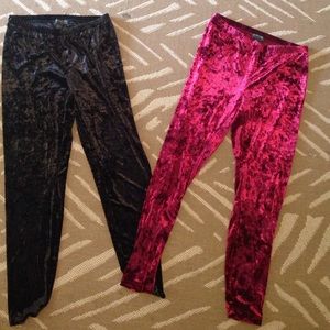 Velvet leggings