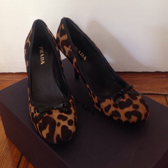 Prada Leopard Print Baby Calf Shoes