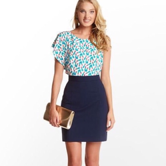 Lilly Pulitzer Kissy Kiss Lipstick Delila dress