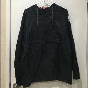 Black Windbreaker Hoodie
