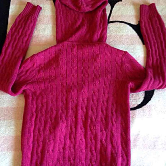 Pink Ralph Lauren cable zip up - Picture 3 of 3