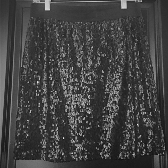 Elastic waist black sequin mini skirt ❄️❄️ - Picture 1 of 1