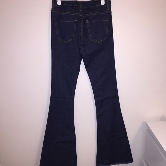 Forever 21 Frayed Low-Rise Flare Jeans - Picture 3 of 4