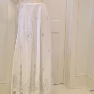 Long calypso skirt with sequin