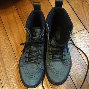 vans sk8 hi mte denim suede black