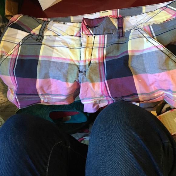 Pink and purple shorts