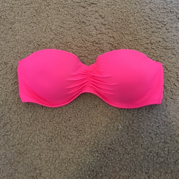 Hot pink bandeau VS bikini top