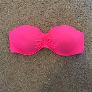 Hot pink bandeau VS bikini top
