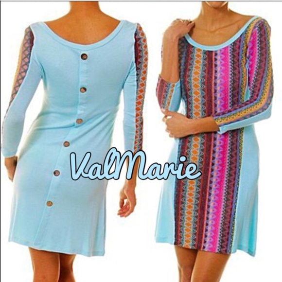 ValMarie Boutique Dresses & Skirts - ❗1 MEDIUM LEFT - SPRING KNIT BUTTON BACK DRESS