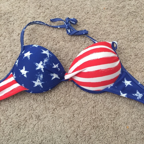 American Flag bikini top