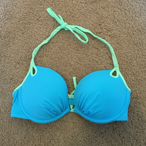 Blue and green VS bikini halter top - Picture 1 of 3