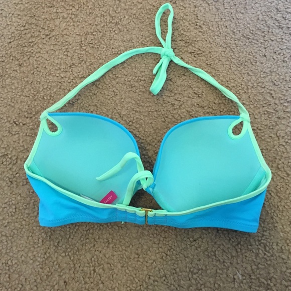 Blue and green VS bikini halter top - Picture 2 of 3