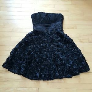 Black Rose Ruffle Dress