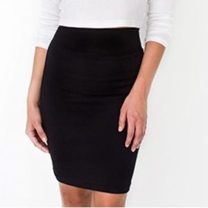 Black American Apparel interlock pencil skirt