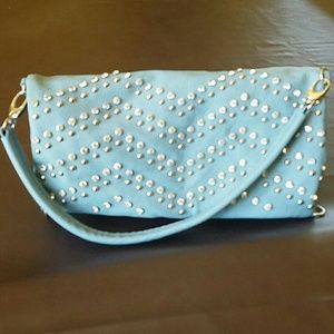 Light blue teal purse