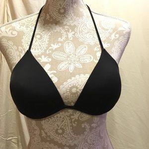 Black triangle bikini top