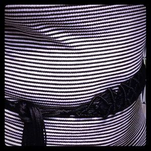 Black Braided Rope Belt